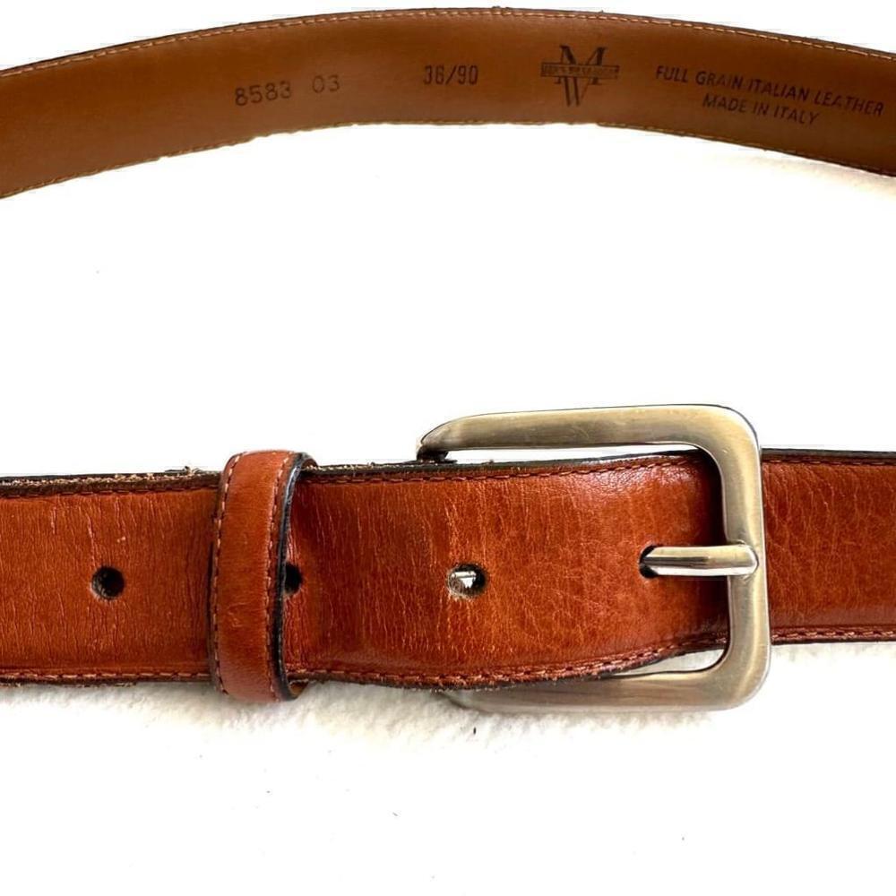 Massimo Dutti Men's Brown Leather Belt Size 36/90
